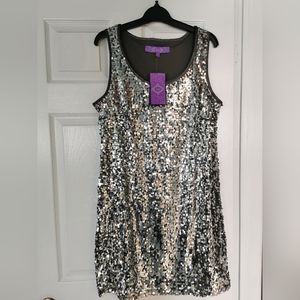 Silver Sequence sleeveless dress
